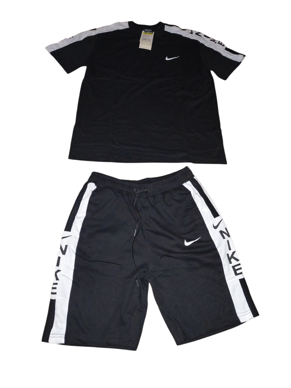 Nike Black & White Sport Tee and Shorts Set
